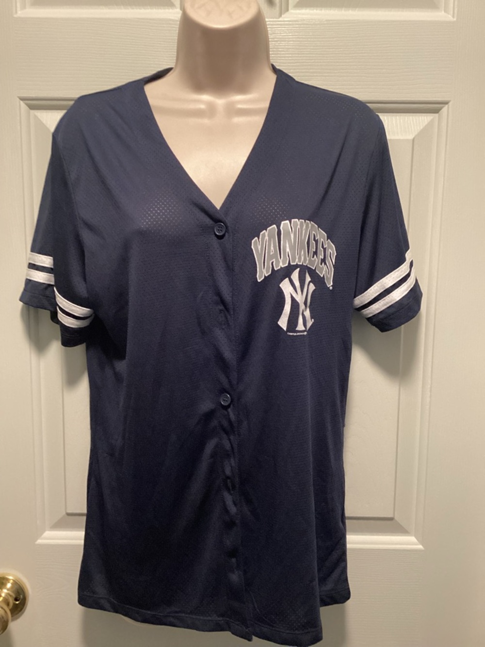 Navy Yankees Button-Up Fan Jersey